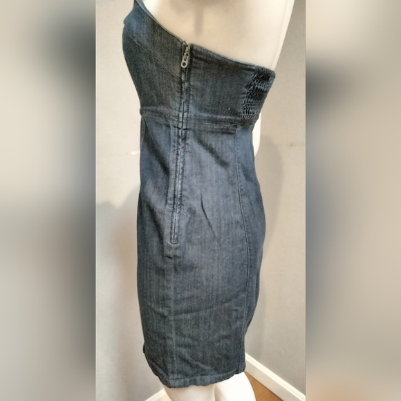 1990s / Y2K Juicy Couture jean tube top dress. - Picture 3 of 5